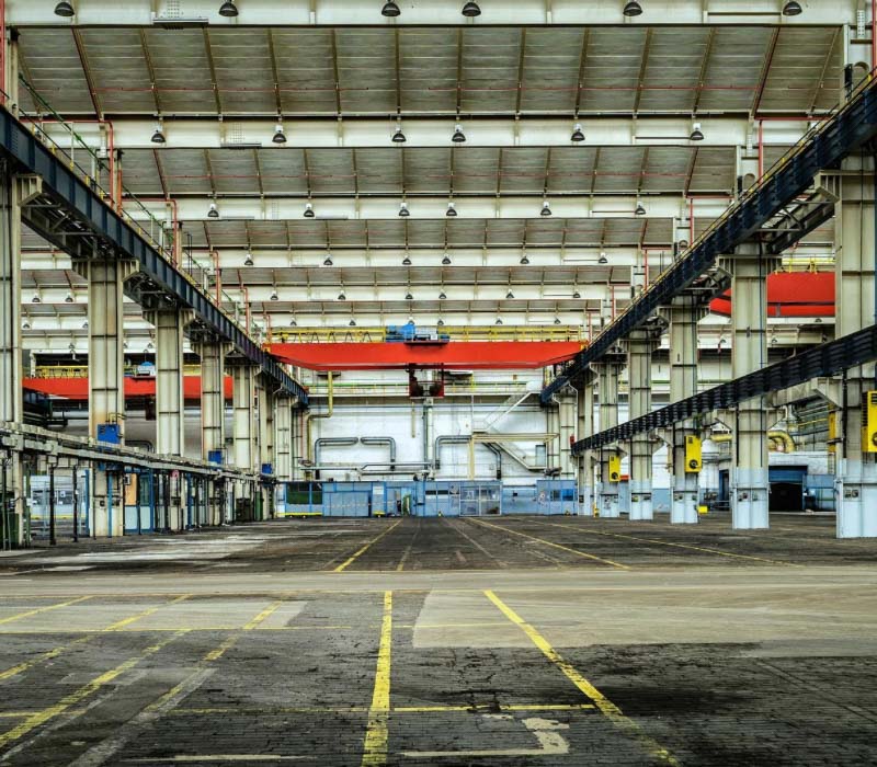 Sắp xếp bên trong nhà xưởng