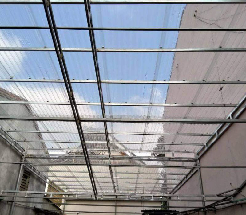 The transparent-roof factory