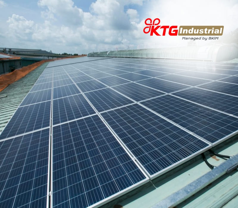 Hệ thống điện mặt trời áp máy của KTG Industrial