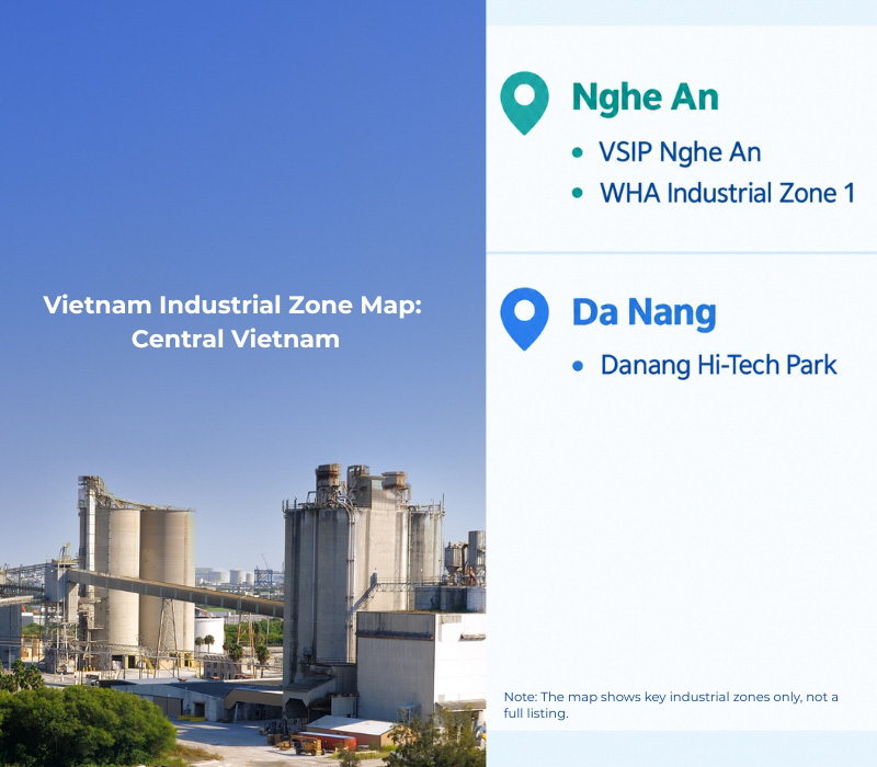 Bản đồ khu công nghiệp miền Trung Việt Nam